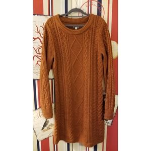 Merona Cable Knit Sweater Dress in burnt orange